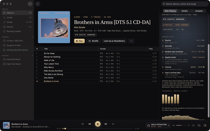 A DTS 5.1 CD as Spatial Audio on AirPods Max